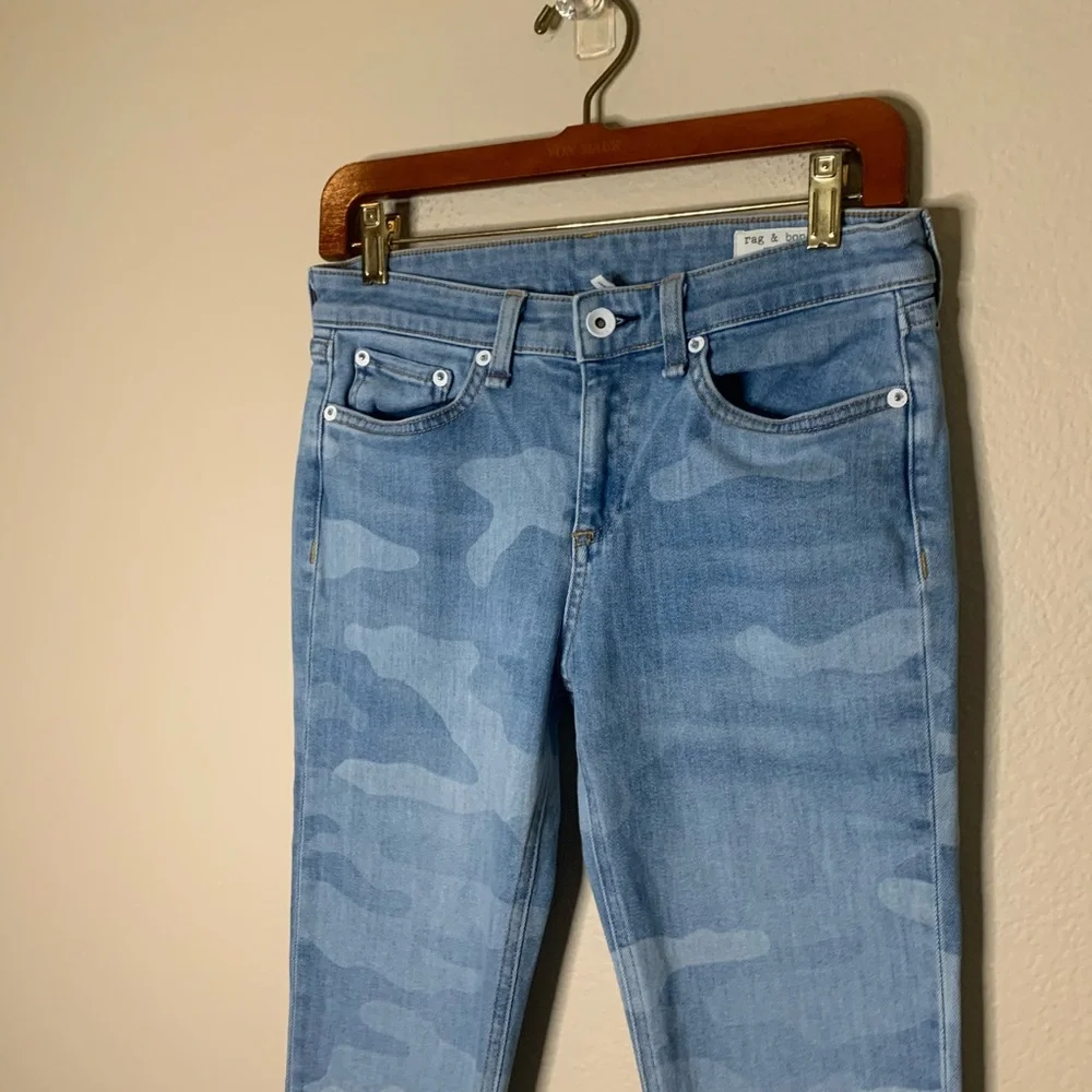 Rag & Bone Cate Mid Rise Faded Camo Jeans 26